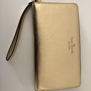 Gold Kate spade wallet